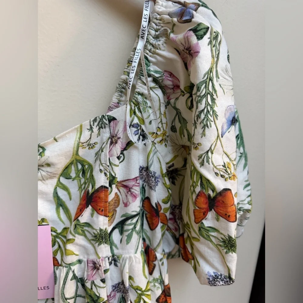 NWT Avec Les Filles Floral Babydoll Dress